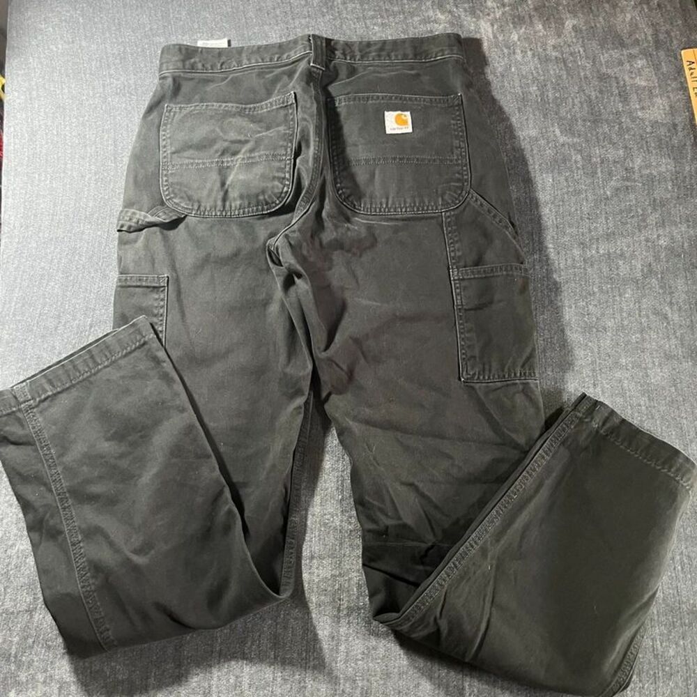 Carhartt relaxed fit canvas work pants black men’s 31x30